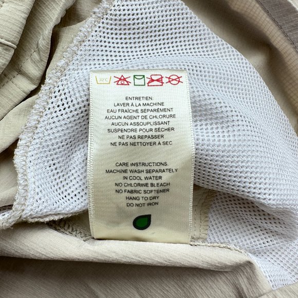 CHLOROPHYLLE Sport Travel Nylon Spandex Front Pockets Beige Shirt Small - Picture 11 of 11